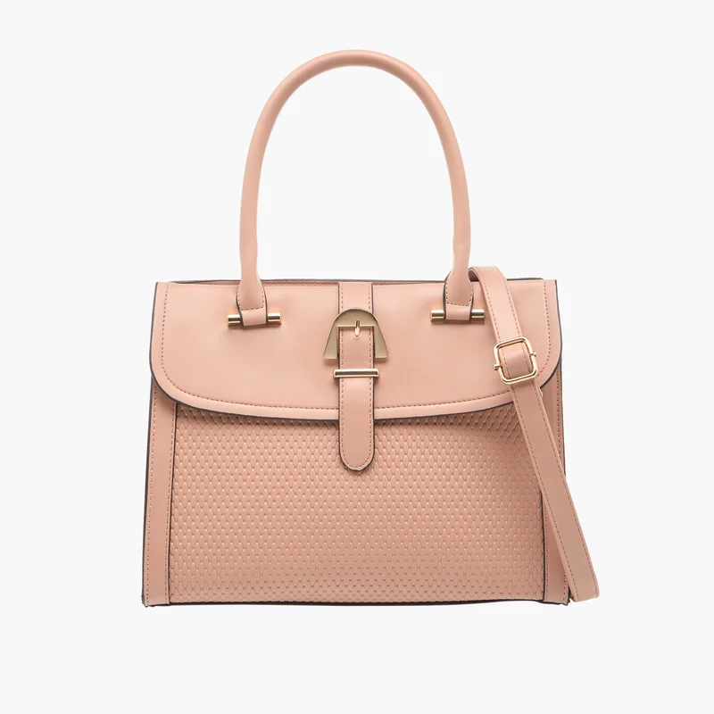 Sasha Textured Pink Tote Bag for Women